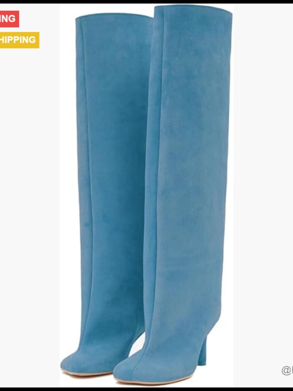Women's Knee High Boots Nude Suede Wide Calf Stiletto Heel Pull On